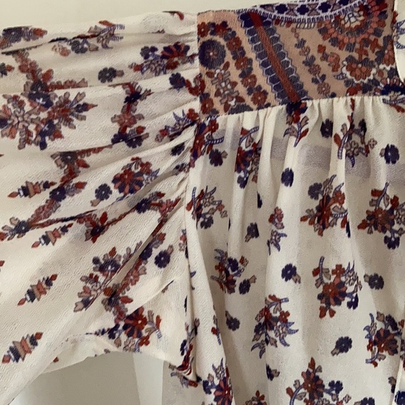 VTG Womens Blouse Size Large Dandy Boho Festival Paisley Billowy Cottagecore - Picture 8 of 10